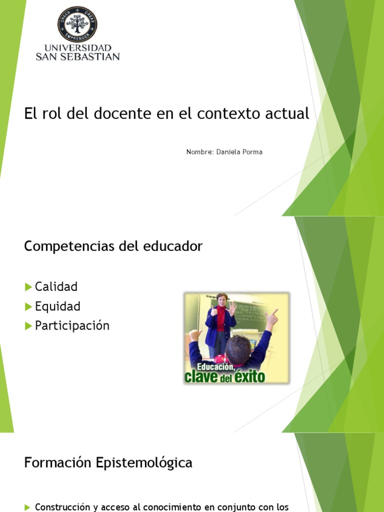 El Rol Del Docente en El Contexto Actual | PDF | Maestros | Conocimiento
