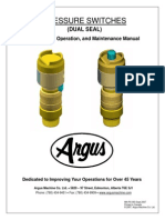 Argus Pressure Switch Installation Operation and Maintenance Manual
