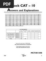 CL Mock CAT 10 Key 2008