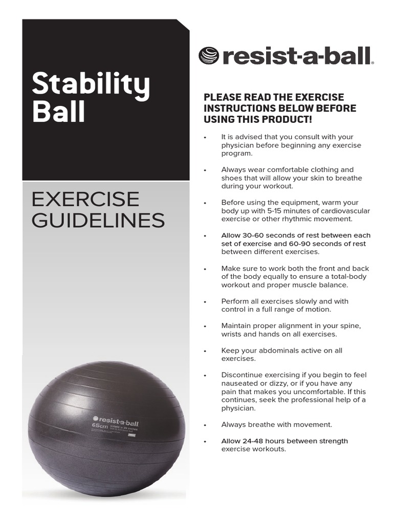 Equipment Stability Ball PDF | PDF | Physical Exercise | Shoulder