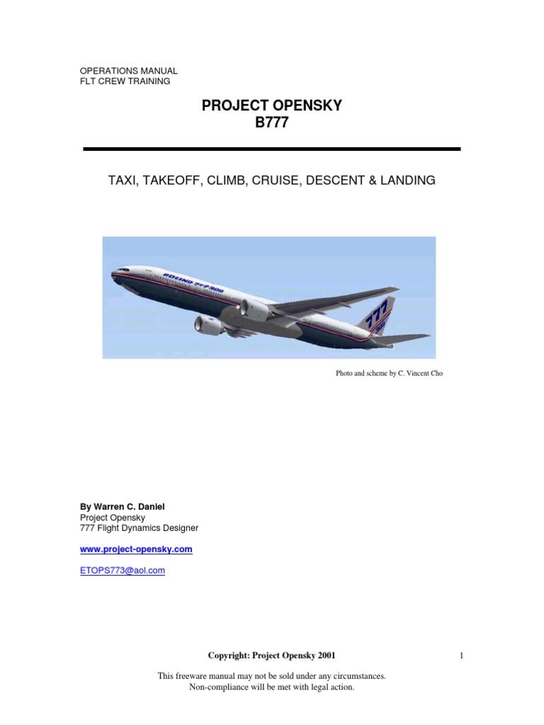 b777 Operations Manual v2 | PDF | Landing Gear | Aircraft