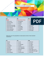 Prepositions of Place (3) PDF
