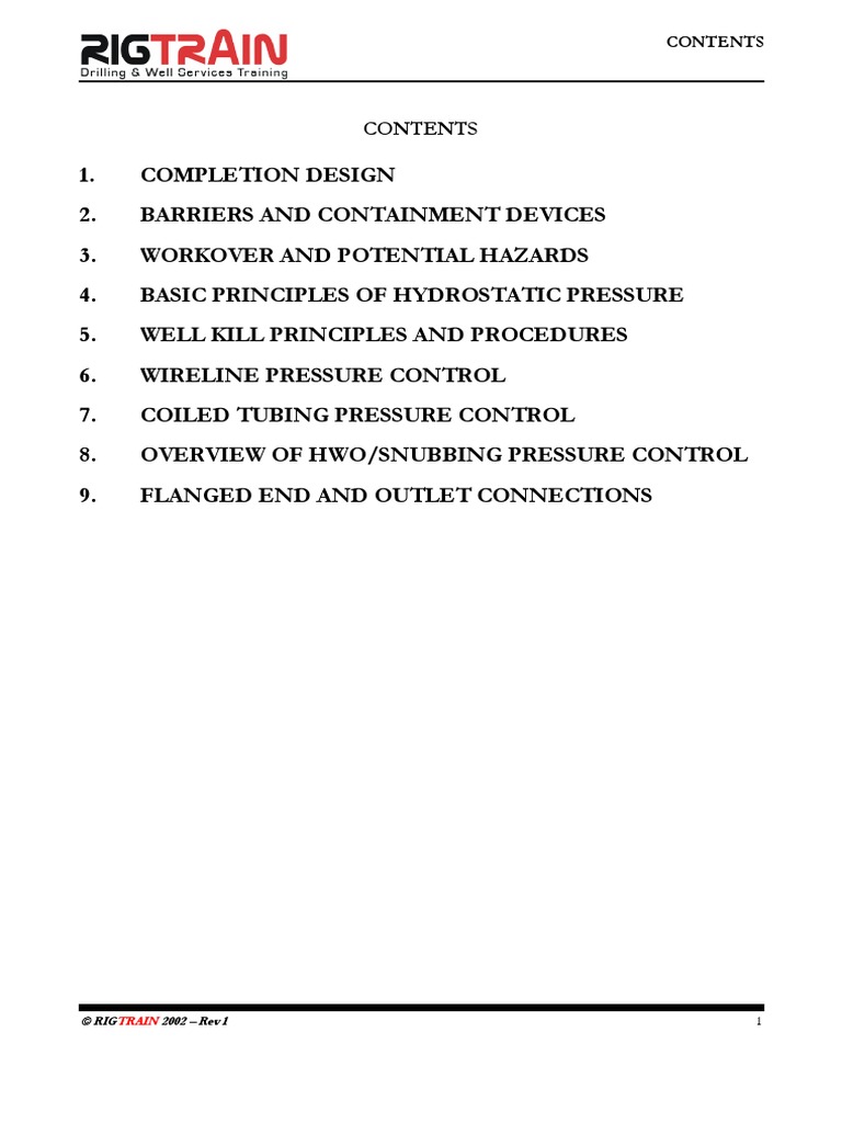 Well Intervention Pressure Control Guide | PDF | Casing (Borehole ...