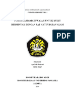 Makalah Sabun Untuk Wajah Berminyak Dengan Bahan Alam - Ayu Nuki Wahyuni