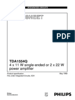 4 x 11 W Single-Ended or 2 x 22 W Power Amplifier Data Sheet