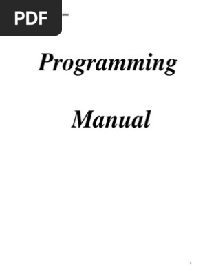 Programming Manual Subroutine Instruction Set