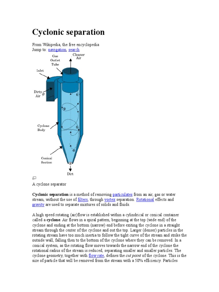 Cyclonic Separation and Dust Collector | Mechanics | Applied And ...