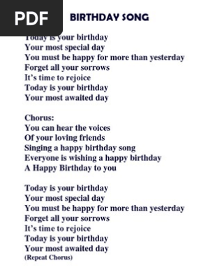 Birthday Song