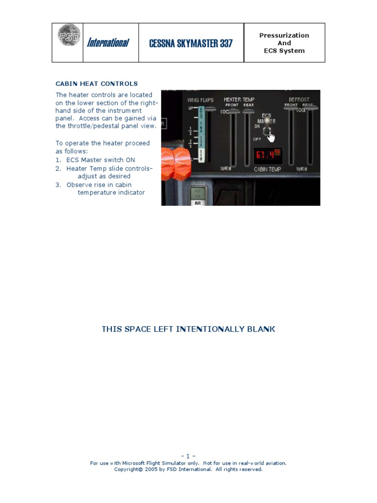 Ecs Cabin Pressurization Altitude Aeronautics