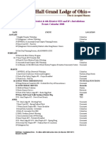 1st Masonic District & 6th District OES and It's Jurisdictions Events Calendar 2008