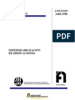 COVENIN 3400-1998 Impermeabilizacion de Edificaciones