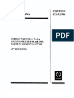 621-5-94 Código Nacional Para Ascensores de Pasajeros. Parte 5. M Antenimiento