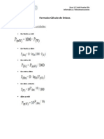 Formulas Cálculo de Enlace