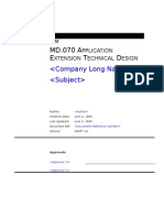 MD070 Application Extensions Technical Design