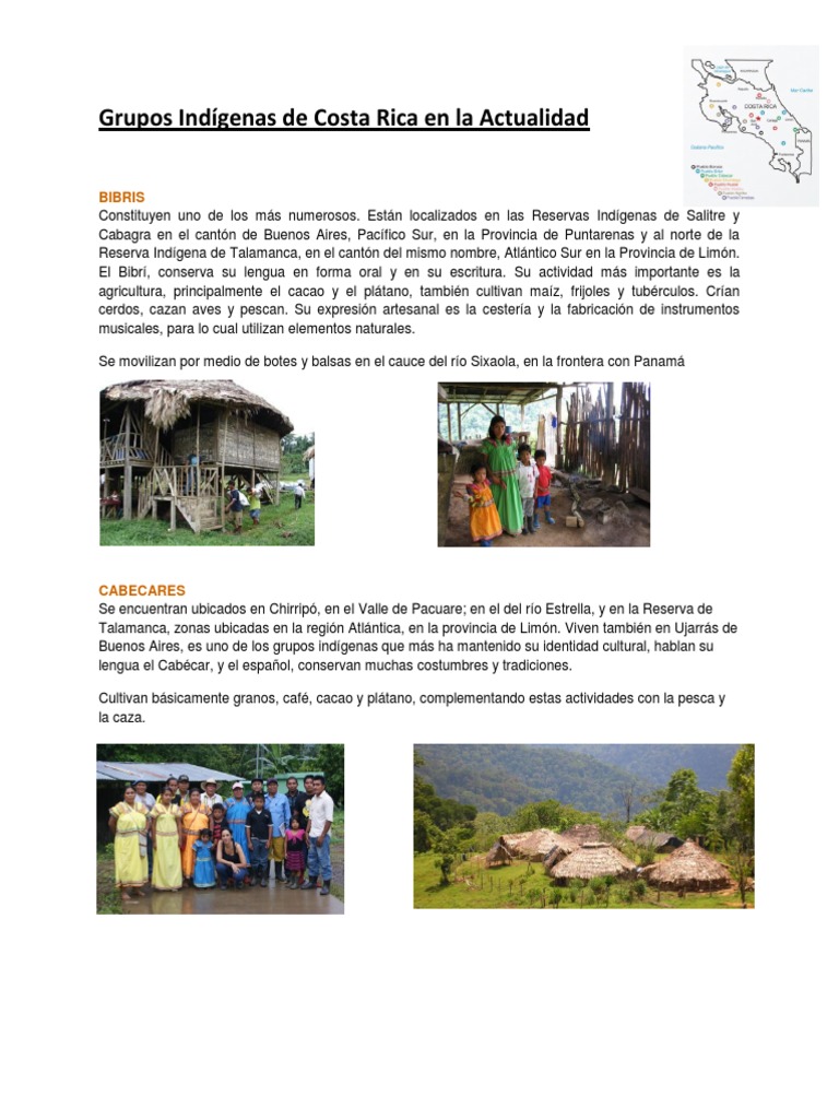 Grupos Indígenas de Costa Rica Hoy | PDF | Personas