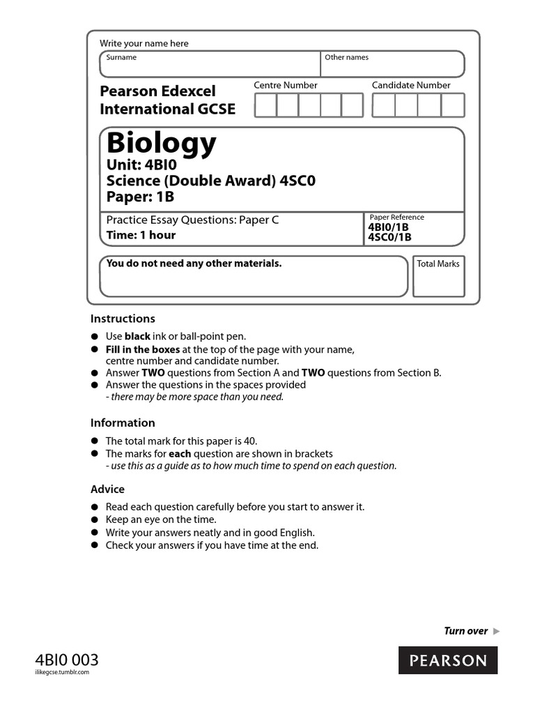 Biology essay questions and answers picture
