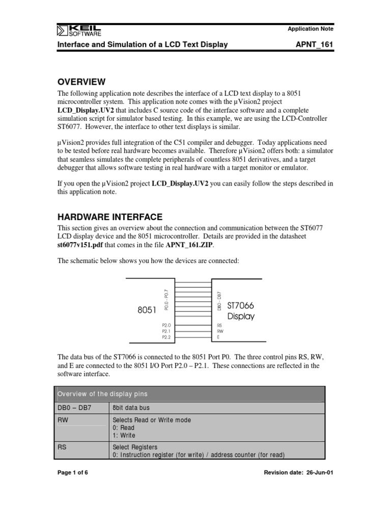 LCD Program With Uvision | PDF | C (Programming Language) | Interface ...