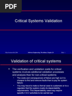 Critical Systems Validation