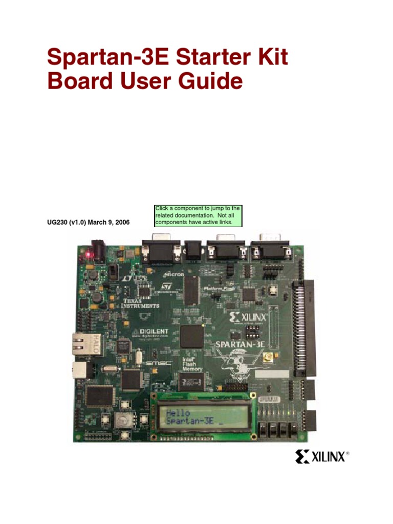 Spartan-3E Starter Kit User Guide | PDF | Field Programmable Gate Array ...