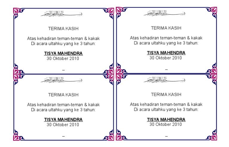 86+ Contoh Kartu Undangan Aqiqah Anak Gratis Terbaru