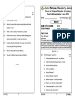 J N U, J: School of Distance Education & Learning Term-End-Examination: June 2014