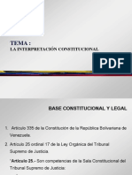Tema - La Intepretacion Constitucional