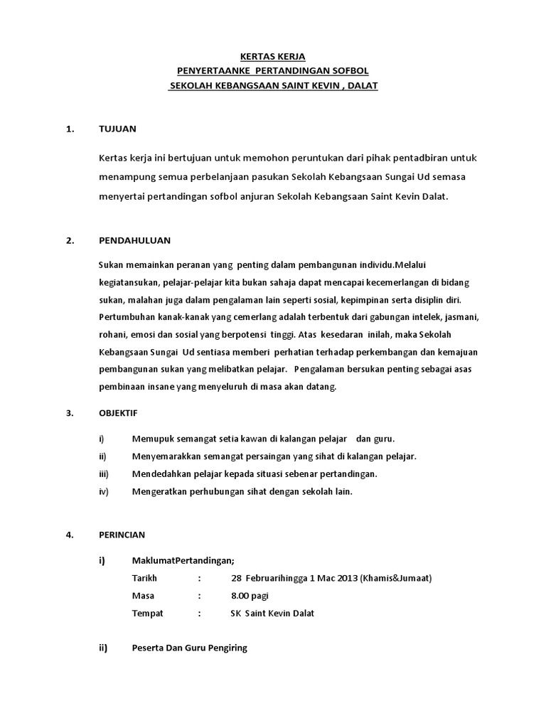 Kertas Kerja Program Motivasi