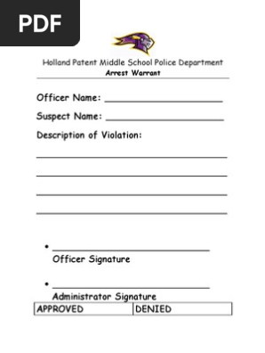 Arrest Warrant
