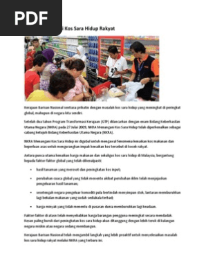 Nkra Menangani Kos Sara Hidup Rakyat Pdf