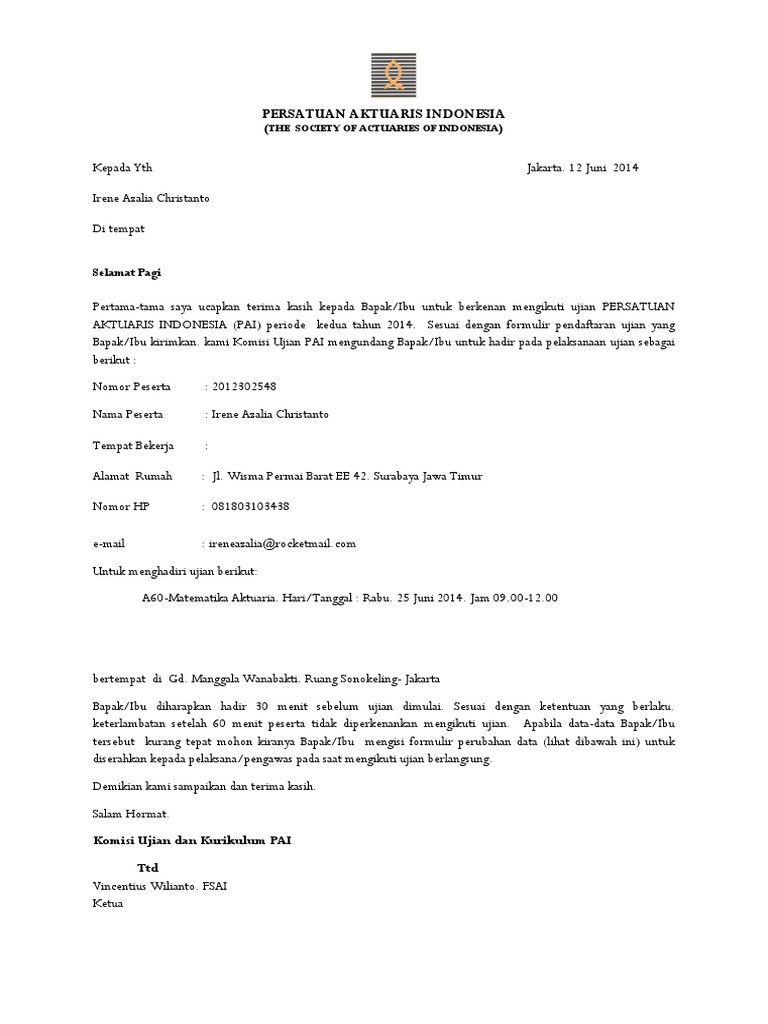 Invitation Exam | PDF