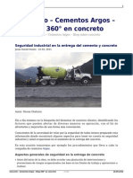 Seguridad Industrial en La Entrega Del Cemento y Concreto