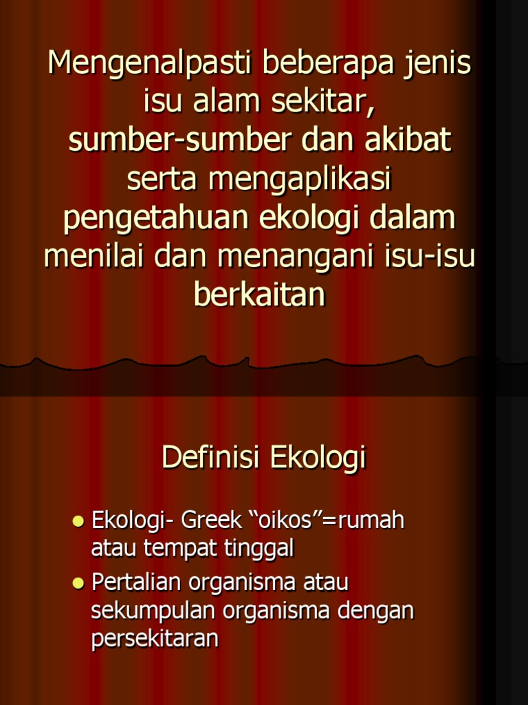 Isu Alam Sekitar  PDF