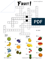 Fruit Crossword