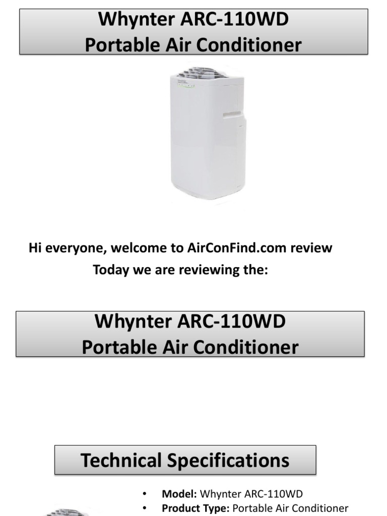 Whynter ARC-110WD Portable Air Conditioner | Air Conditioning