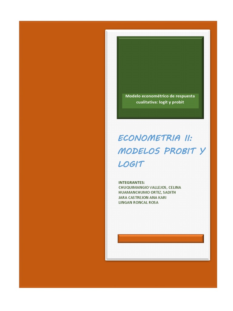 Modelo Econometrico De La Basura Final Regresión Logística - 