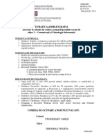 Tematica Si Bibliografie Ofiter I - Comunicatii ISU DELTA