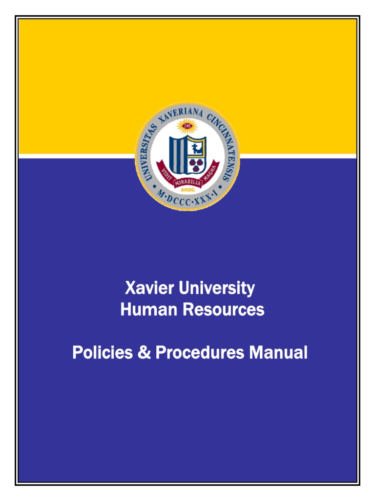Xavier University HR Policies Manual | PDF | Fair Labor Standards Act ...