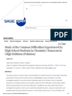 A Case Study of the Common Difficulties Experienced by High School Students in Chemistry Classroom in Gilgit-Baltistan (Pakistan) _ SAGE Open