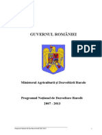 Programul National Pentru Dezvoltare Rurala 2007-2013 Versiune Oficiala