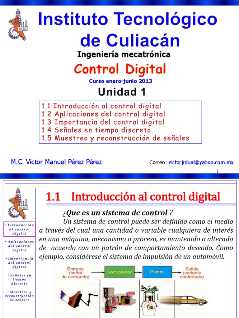 Introducción al Control Digital | PDF | Señal analoga | Muestreo ...
