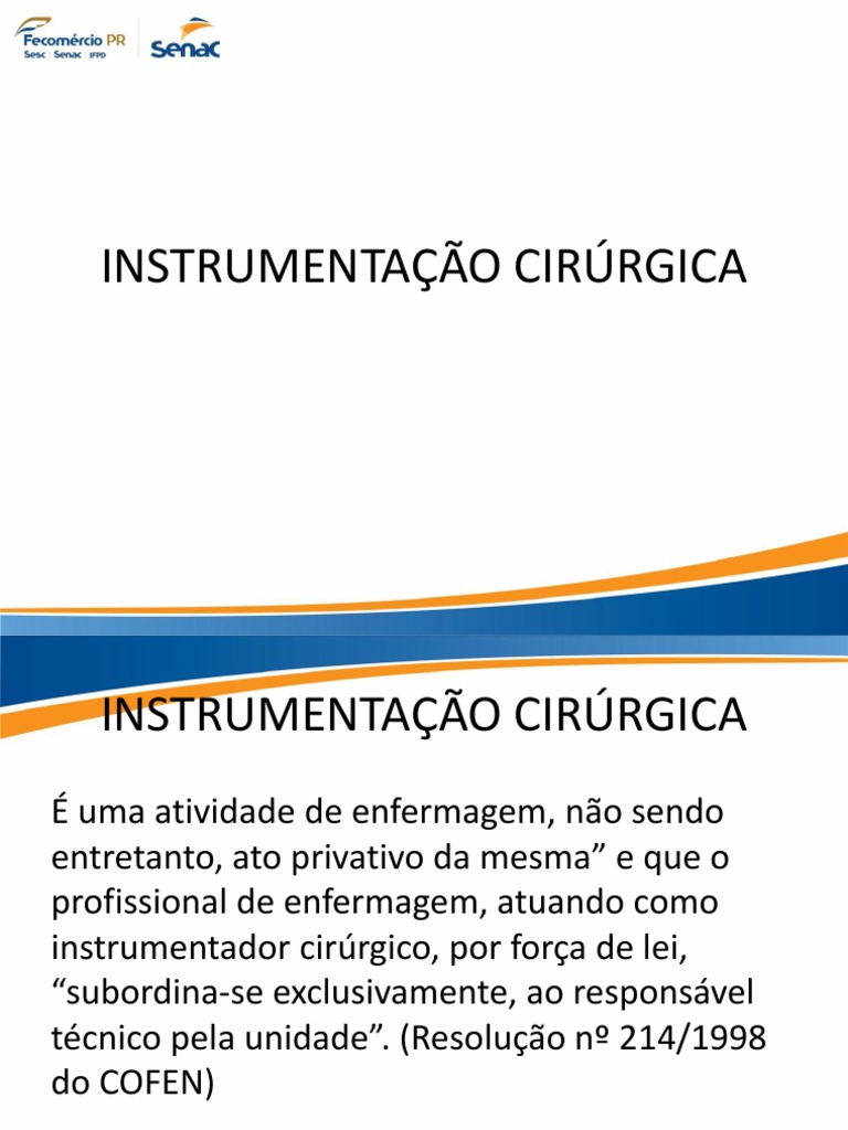 Guia de Instrumentação Cirúrgica | PDF | Enfermagem | Cirurgia