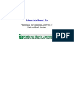 "Financial Performance Analysis of National Bank Limited.: Internship Report On