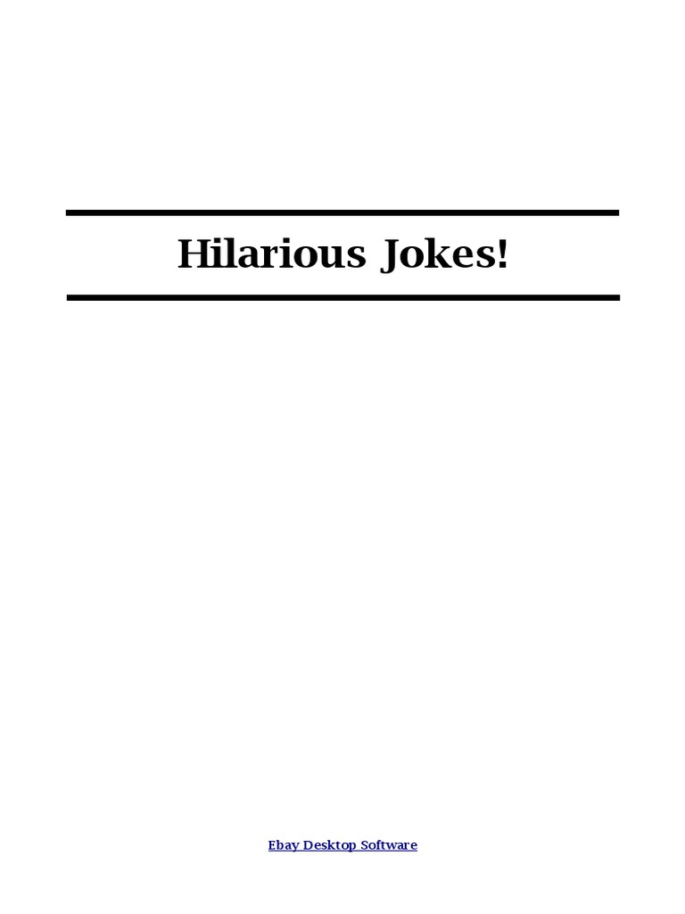 Hilarious Jokes!: Ebay Desktop Software | PDF | Leisure