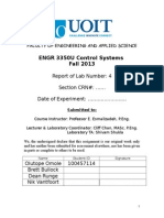 ENGR 3350U Control Systems Fall 2013: Report of Lab Number: 4 Section CRN#: Date of Experiment
