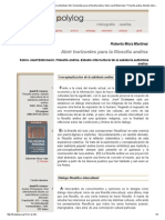 Polylog - Bibliografía - Reseñas - Roberto Mora Martínez - Abrir Horizontes para La Filosofía Andina. Sobre Josef Estermann - Filosofía Andina