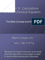 The Mole Concept and Atoms