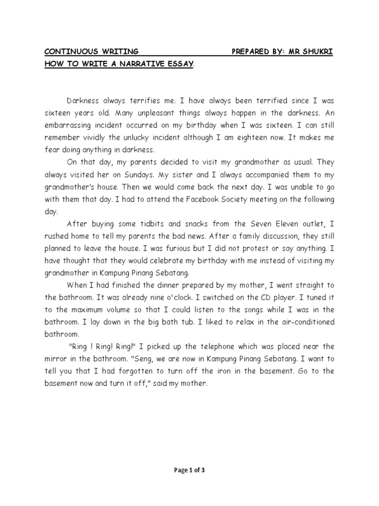 essay about my most embarrassing moment ever