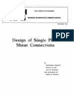 Design of Single Plate Shear Connects, Ohs.: Technical Information & Product Service