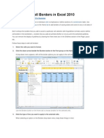 How To Add Cell Borders in Excel 2010