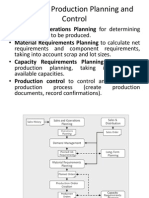Process Planning Production Control
